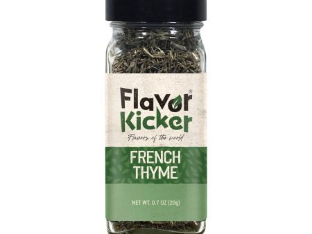 FlavorKicker Premium French Thyme - Whole Dried Thyme Leaves | French Thyme Seasoning for Potatoes, Roasts, Soups & Stews (GlassJar - Net: 0.7 oz) Cheap