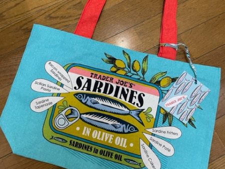 トレジョで一番人気♪同梱不可 トレーダージョーズ TRADER JOES イワシ エコバッグ ショッピングバッグ エコ コットン トレジョ SARDINE BAG Online Hot Sale