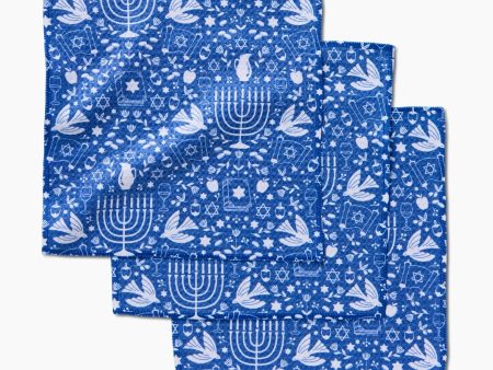 Geometry Dishcloth: Hanukkah Sameach For Sale