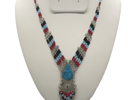 Multi Colored Beaded Tribal Style Necklace by Clothes Mentor Hot on Sale