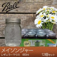 メイソンジャー 12個 レギュラーマウス 保存瓶 480ml×12 Sale