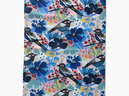 Geometry Kitchen Tea Towel: Birds and Berries Hot on Sale