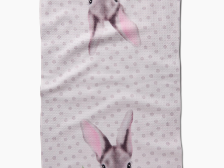 Geometry Kitchen Tea Towel: Polka Dot Bunny For Sale