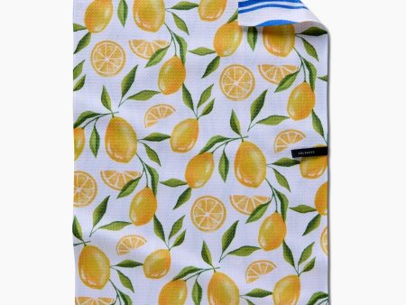 Geometry Double Sided Kitchen Tea Towel: Lemon Bliss For Discount