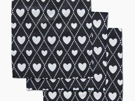 Geometry Lux Washcloth: Onyx Love Lattice Online Hot Sale