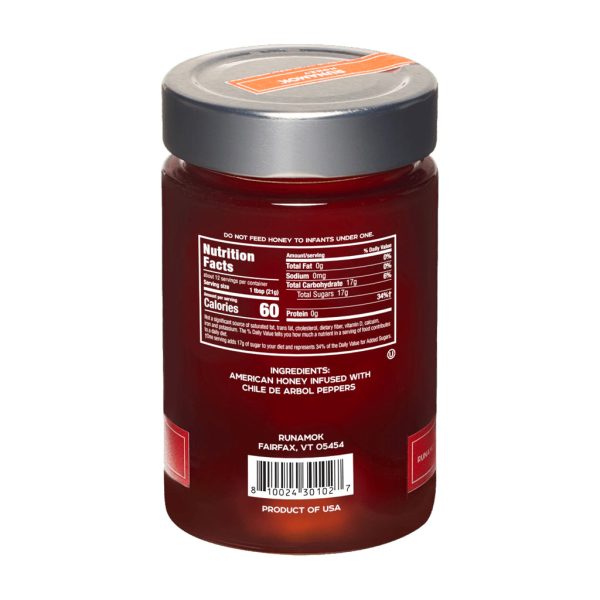 Runamok Honey -Chile de Arbol Infused For Sale