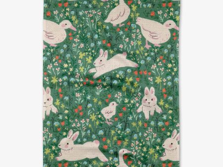 Geometry Kitchen Tea Towel: Easter Meadow For Cheap